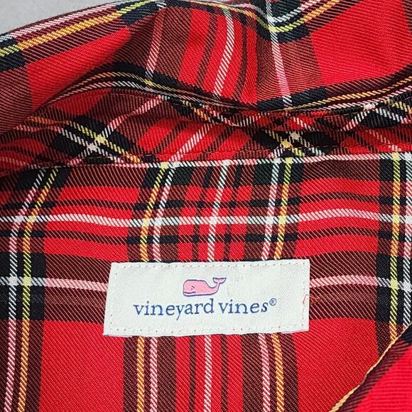 Vineyard Vines Shirt Men Red Plaid Button Up Sz 2XL - Picture 5 of 7
